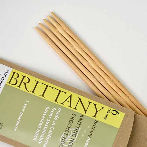 Brittany - 5inch Double Point Birchwood Needles