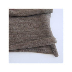 Check & Stripe Wool Jersey / Mocha Brown / 91cm x 182cm