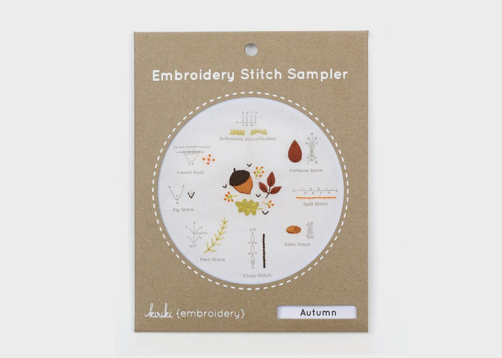 Embroidery Stitch Sampler - Autumn
