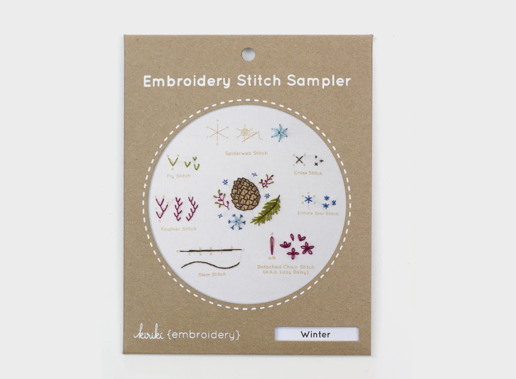 Embroidery Stitch Sampler - Winter