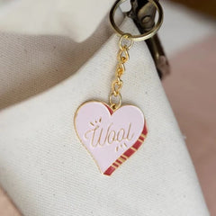 Twig & Horn - Wool Heart Keychain